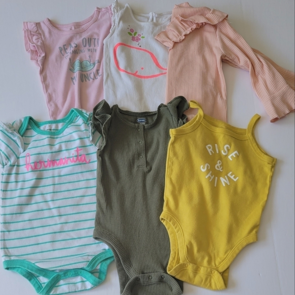 Six Baby Bodysuits